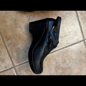 Dansko wedge heel leather shoes